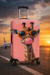 Kofferhoes giraffe met bubblegum