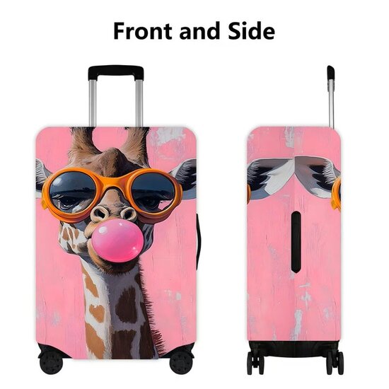 Kofferhoes Giraffe met bubblegum