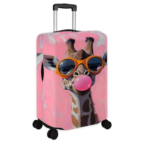 Kofferhoes Giraffe met bubblegum