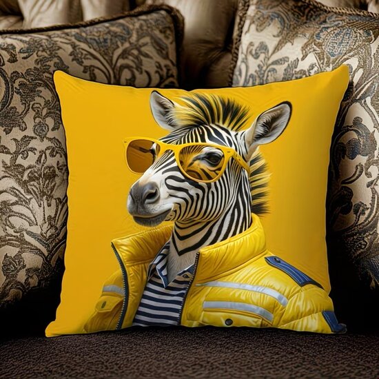 Kussenhoes met zebraprint